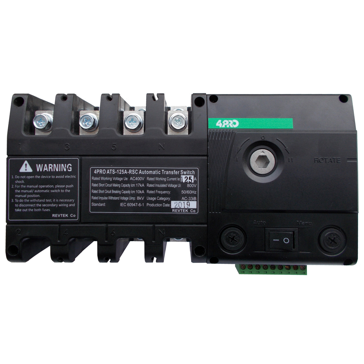 4PRO ATS-125A-4P-RSC Automatic Changeover Transfer Switch – AUTO POWER  SWITCHING