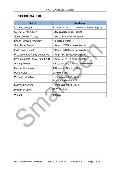 SmartGen APC715 Diesel Pump Controller