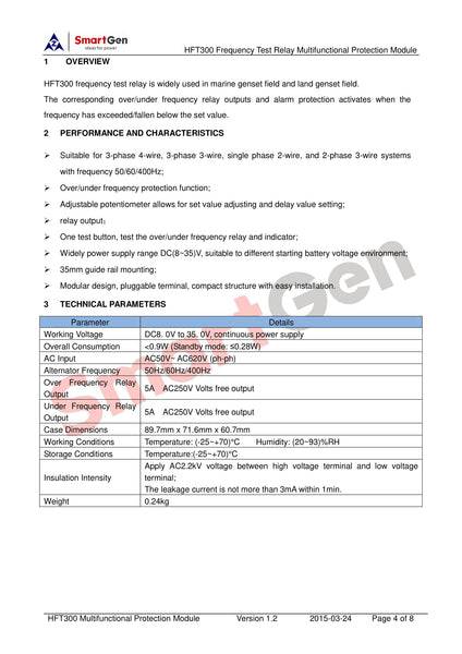 SmartGen HFT300 Frequency Detection Module